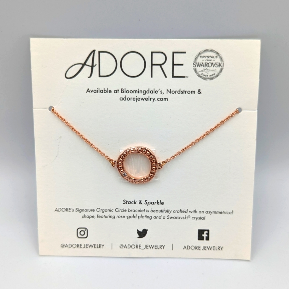 Adore by Swarovski Organic Circle Bracelet in Rose Gold $39 original price